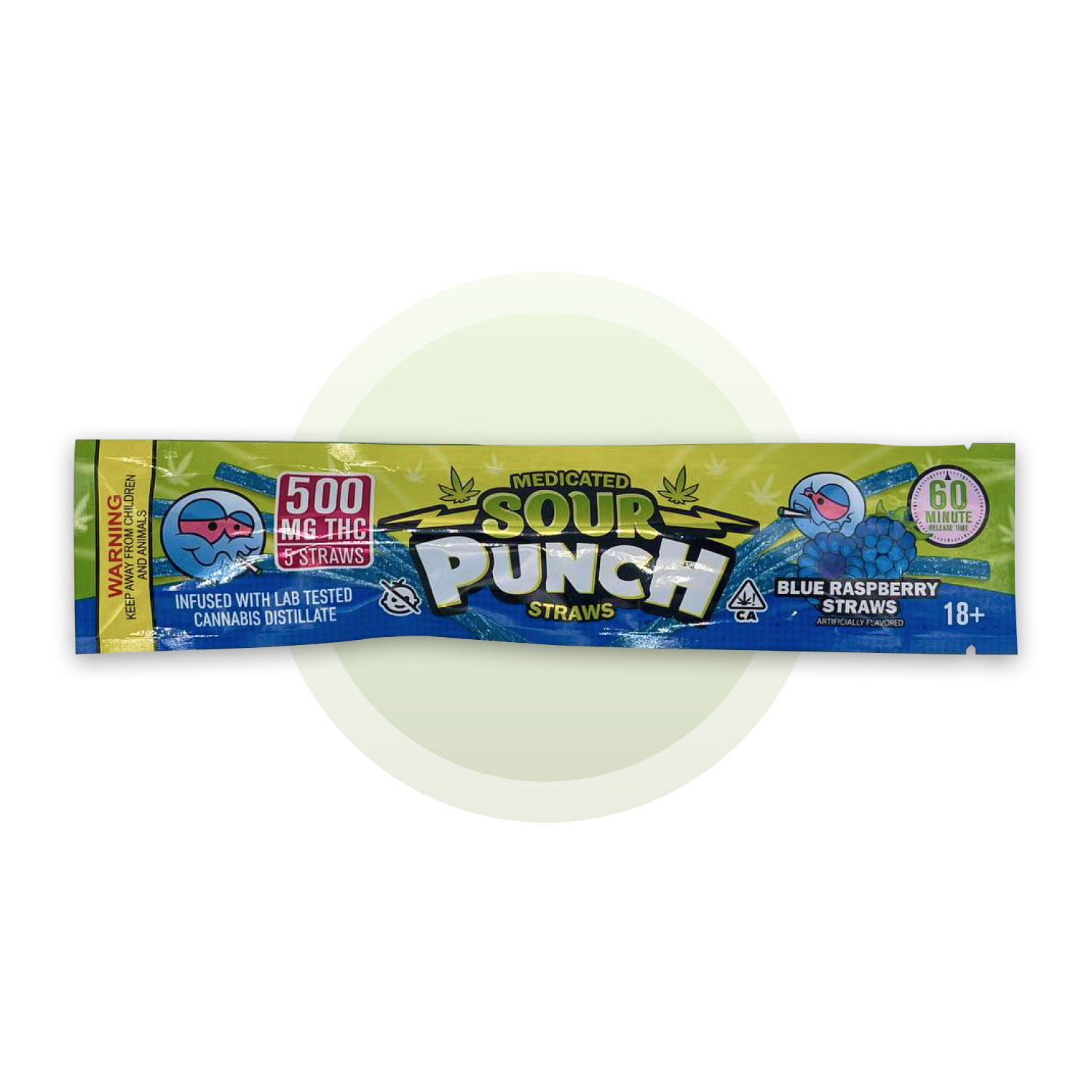 Sour Punch (Blue Raspberry Straws) - 500THC